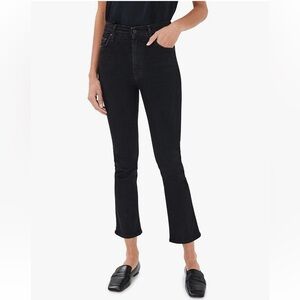MOTHER Insider Crop Jeans Not Guilty Black | High Rise Cropped Flare 31